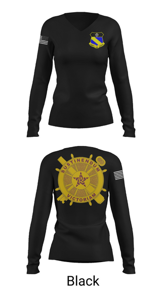 Womens Long Sleeve Vneck Shirt, 2nd BN (LS) 349th RGT, , Teamtime, Team time, sublimation, custom sports apparel, team uniforms, spirit wear, spiritwear, sports uniforms, custom shirts, team store, custom team store, fundraiser sports, apparel fundraiser