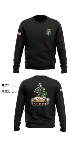Crew Neck Sweatshirt, D Co 436th CA BN, , Teamtime, Team time, sublimation, custom sports apparel, team uniforms, spirit wear, spiritwear, sports uniforms, custom shirts, team store, custom team store, fundraiser sports, apparel fundraiser