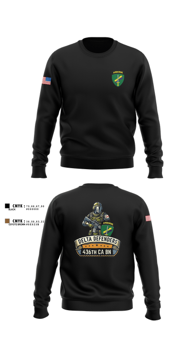 D Co 436th CA BN 62553628 Crew Neck Sweatshirt - 2