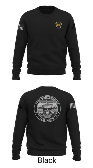 Crew Neck Sweatshirt, Fire Controlman, Navy, Teamtime, Team time, sublimation, custom sports apparel, team uniforms, spirit wear, spiritwear, sports uniforms, custom shirts, team store, custom team store, fundraiser sports, apparel fundraiser