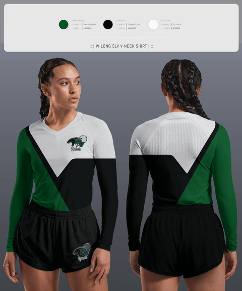 Womens Long Sleeve Vneck Shirt, Palo Verde Panthers, Tennis, Teamtime, Team time, sublimation, custom sports apparel, team uniforms, spirit wear, spiritwear, sports uniforms, custom shirts, team store, custom team store, fundraiser sports, apparel fundraiser