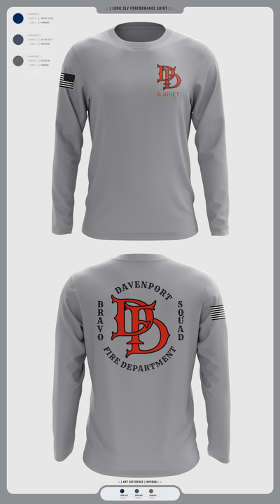 B Shift 39369935 Long Sleeve Performance Shirt 10
