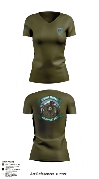 Womens Short Sleeve Vneck Shirt, Spokane Regional Air Support Unit, Police, Teamtime, Team time, sublimation, custom sports apparel, team uniforms, spirit wear, spiritwear, sports uniforms, custom shirts, team store, custom team store, fundraiser sports, apparel fundraiser