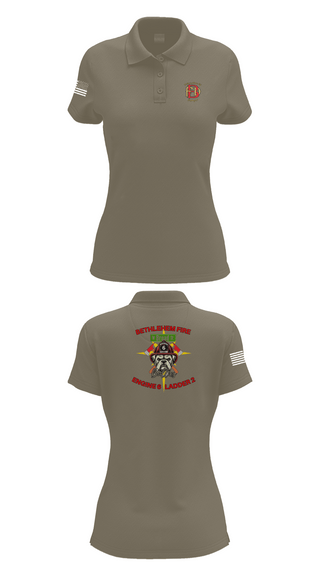 Womens Short Sleeve Performance Polo, Bethlehem Fire Department E6/L2, , Teamtime, Team time, sublimation, custom sports apparel, team uniforms, spirit wear, spiritwear, sports uniforms, custom shirts, team store, custom team store, fundraiser sports, apparel fundraiser