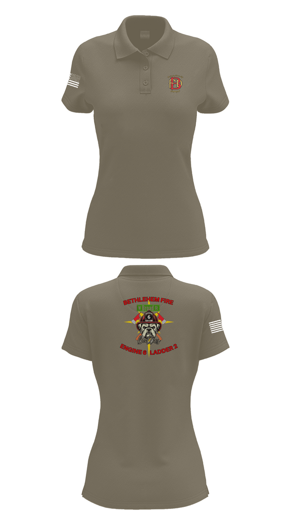 Womens Short Sleeve Performance Polo, Bethlehem Fire Department E6/L2, , Teamtime, Team time, sublimation, custom sports apparel, team uniforms, spirit wear, spiritwear, sports uniforms, custom shirts, team store, custom team store, fundraiser sports, apparel fundraiser