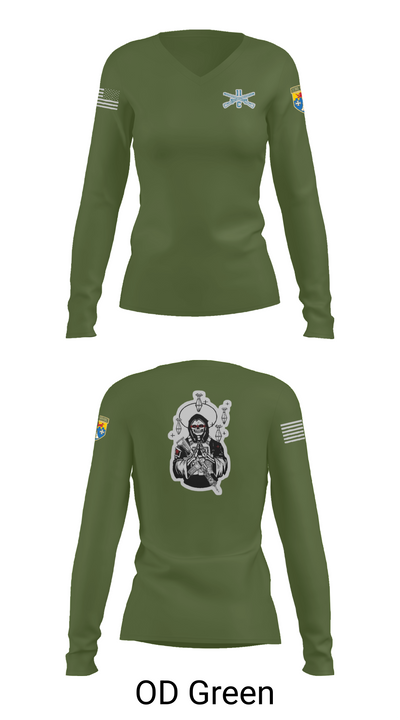 HHC Mortars 63835758 Women's Long Sleeve V-neck Shirt - 57