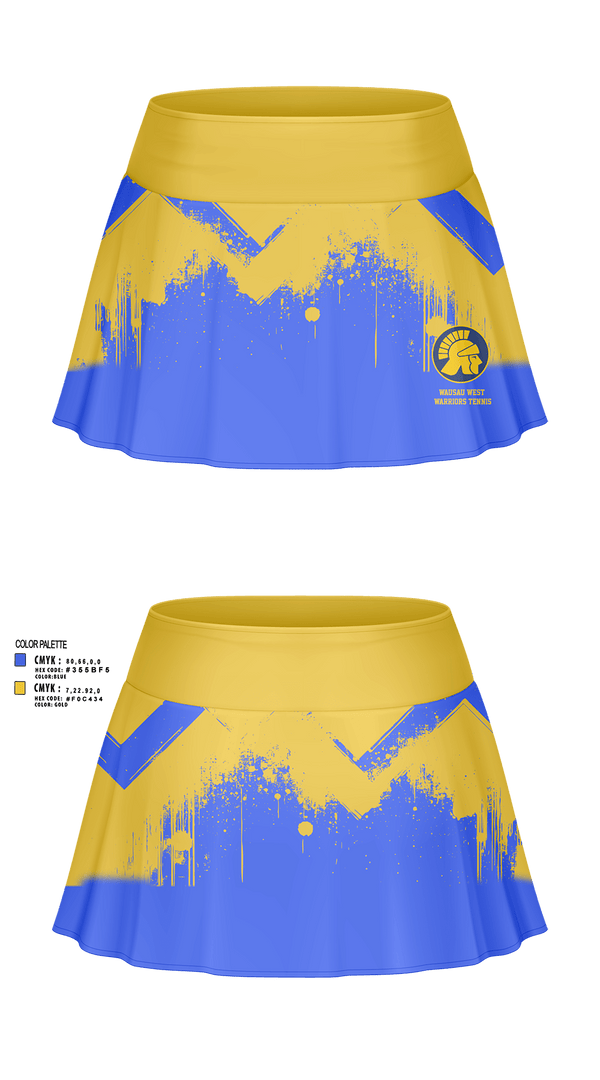 Skort, Wausau West Warriors Tennis, Tennis, Teamtime, Team time, sublimation, custom sports apparel, team uniforms, spirit wear, spiritwear, sports uniforms, custom shirts, team store, custom team store, fundraiser sports, apparel fundraiser
