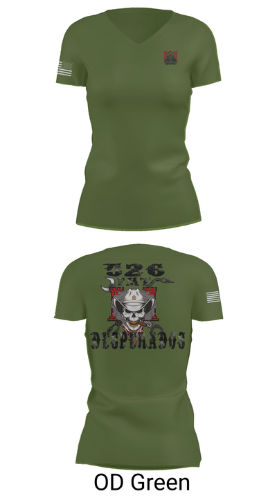 526th ECC Desperados FMT 5277023 Women's Short Sleeve V-neck Shirt - 48