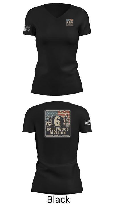 Hollywood Division 53010755 Women's Short Sleeve V-neck Shirt - 27