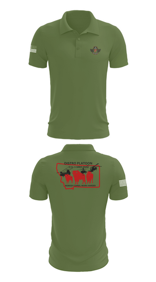 Short Sleeve Performance Polo, E co. 1-189th, , Teamtime, Team time, sublimation, custom sports apparel, team uniforms, spirit wear, spiritwear, sports uniforms, custom shirts, team store, custom team store, fundraiser sports, apparel fundraiser