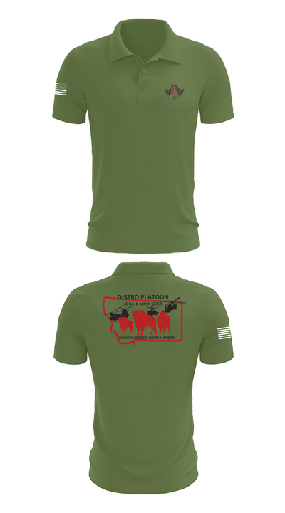 E co. 1-189th 4920111 Short Sleeve Performance Polo - 45