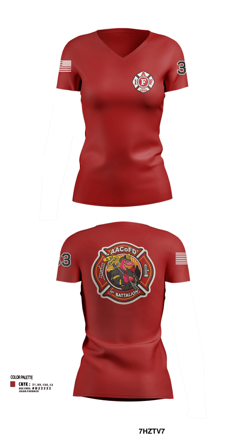 Womens Short Sleeve Vneck Shirt, Glen Burnie, Fire Department, Teamtime, Team time, sublimation, custom sports apparel, team uniforms, spirit wear, spiritwear, sports uniforms, custom shirts, team store, custom team store, fundraiser sports, apparel fundraiser