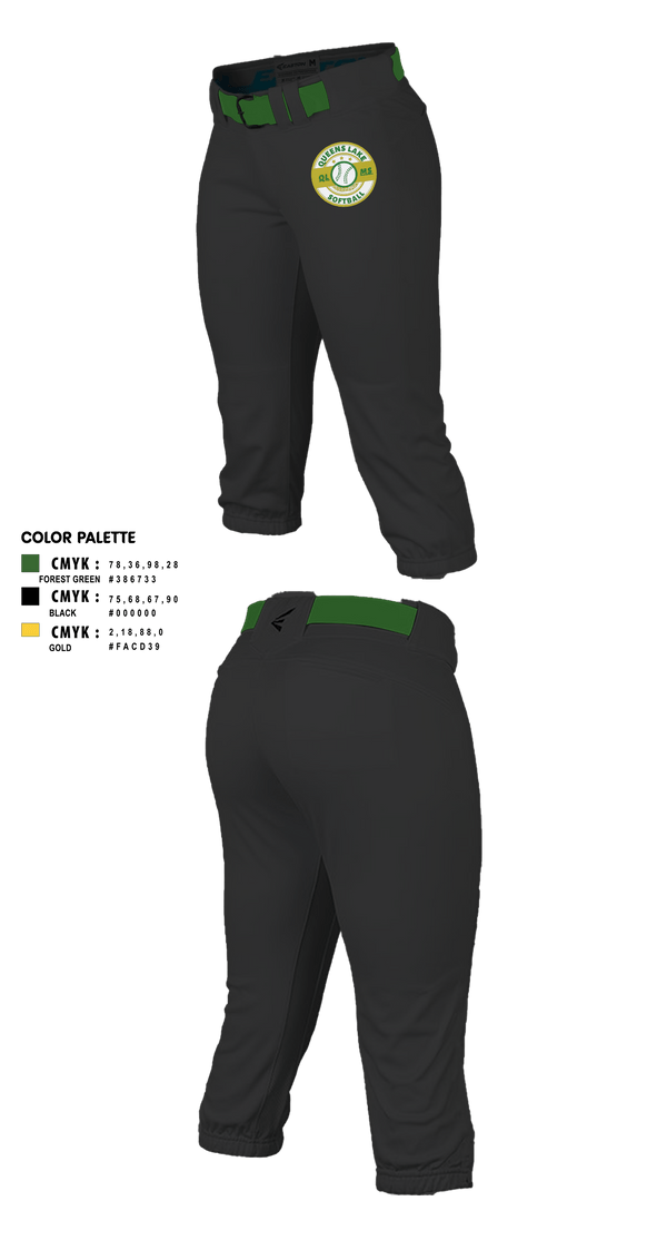 Softball Pants, Queens Lake Panthers, Softball, Teamtime, Team time, sublimation, custom sports apparel, team uniforms, spirit wear, spiritwear, sports uniforms, custom shirts, team store, custom team store, fundraiser sports, apparel fundraiser
