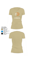 DJ CONTRACTORS 12982889 Women's Short Sleeve V-neck Shirt - 38