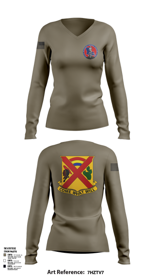 Womens Long Sleeve Vneck Shirt, Charley troop 2-108 CAV, , Teamtime, Team time, sublimation, custom sports apparel, team uniforms, spirit wear, spiritwear, sports uniforms, custom shirts, team store, custom team store, fundraiser sports, apparel fundraiser