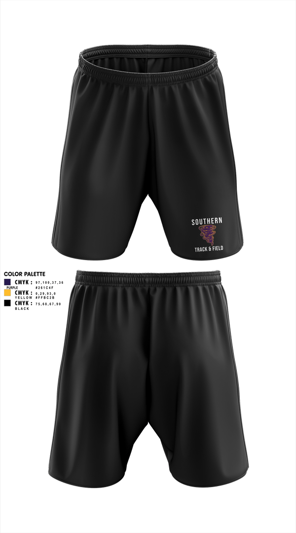 Athletic Shorts With Pockets, Southern Middle School Track and Field, Track & Field, Teamtime, Team time, sublimation, custom sports apparel, team uniforms, spirit wear, spiritwear, sports uniforms, custom shirts, team store, custom team store, fundraiser sports, apparel fundraiser