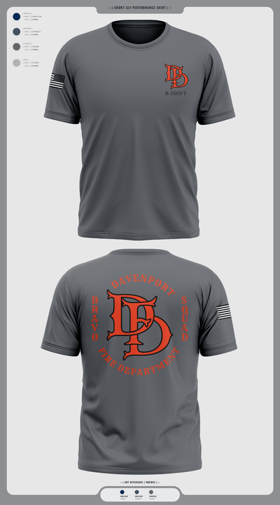 B Shift 39369935 Short Sleeve Performance Shirt - 16