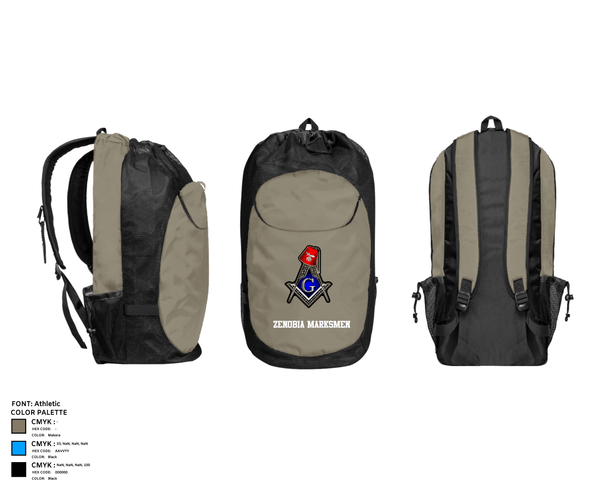 Gear Bag, Zenobia Marksmen, , Teamtime, Team time, sublimation, custom sports apparel, team uniforms, spirit wear, spiritwear, sports uniforms, custom shirts, team store, custom team store, fundraiser sports, apparel fundraiser