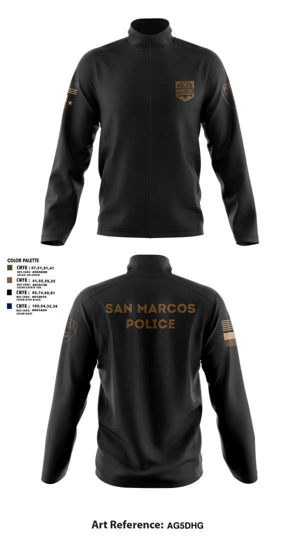 Fleece Jacket, San Marcos Police Drone Unit, Police, Teamtime, Team time, sublimation, custom sports apparel, team uniforms, spirit wear, spiritwear, sports uniforms, custom shirts, team store, custom team store, fundraiser sports, apparel fundraiser
