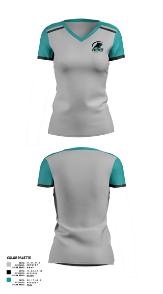 Womens Short Sleeve Vneck Shirt, MidCrest Panthers, , Teamtime, Team time, sublimation, custom sports apparel, team uniforms, spirit wear, spiritwear, sports uniforms, custom shirts, team store, custom team store, fundraiser sports, apparel fundraiser