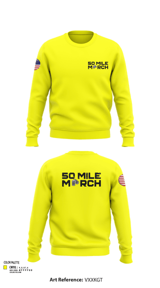Crew Neck Sweatshirt, 50 Mile March, , Teamtime, Team time, sublimation, custom sports apparel, team uniforms, spirit wear, spiritwear, sports uniforms, custom shirts, team store, custom team store, fundraiser sports, apparel fundraiser