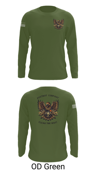 Long Sleeve Performance Shirt, Foxtrot Company, 832nd OD BN, Army, Teamtime, Team time, sublimation, custom sports apparel, team uniforms, spirit wear, spiritwear, sports uniforms, custom shirts, team store, custom team store, fundraiser sports, apparel fundraiser