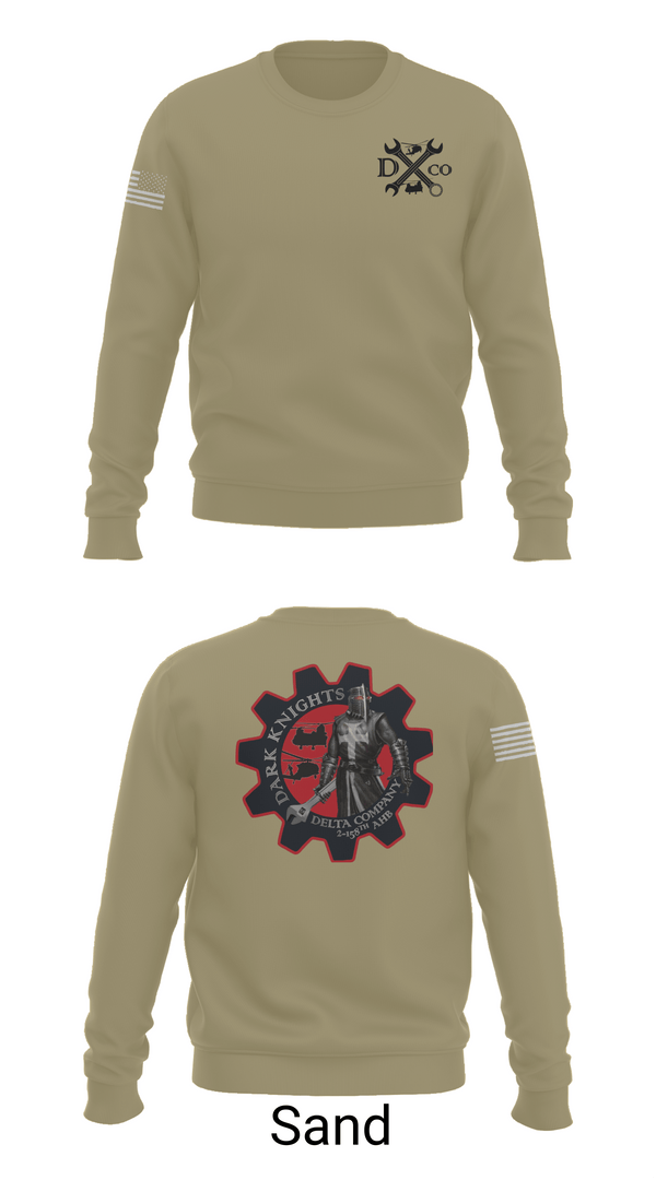 Crew Neck Sweatshirt, D Co. 2-158th AHB, , Teamtime, Team time, sublimation, custom sports apparel, team uniforms, spirit wear, spiritwear, sports uniforms, custom shirts, team store, custom team store, fundraiser sports, apparel fundraiser