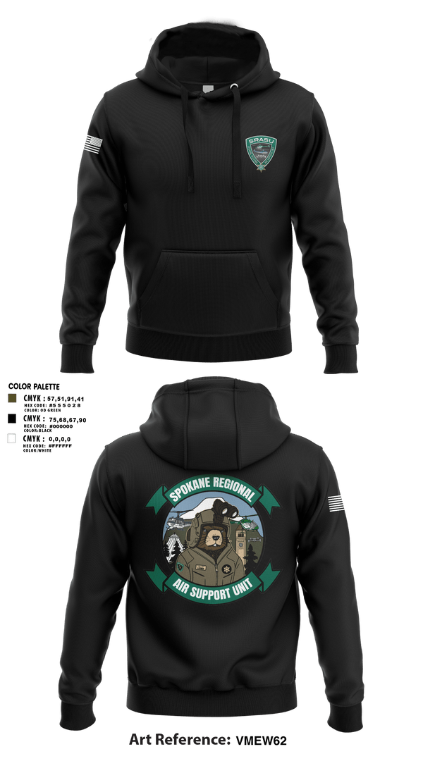 Hoodie, Spokane Regional Air Support Unit, Police, Teamtime, Team time, sublimation, custom sports apparel, team uniforms, spirit wear, spiritwear, sports uniforms, custom shirts, team store, custom team store, fundraiser sports, apparel fundraiser