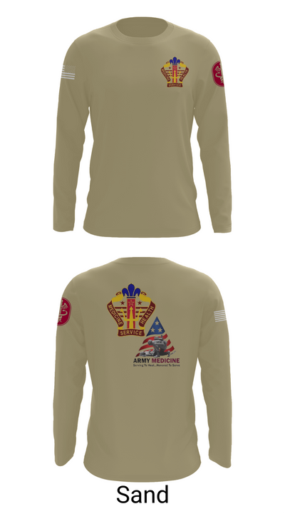 USA MEDDAC KAHC 77066596 Long Sleeve Performance Shirt 86