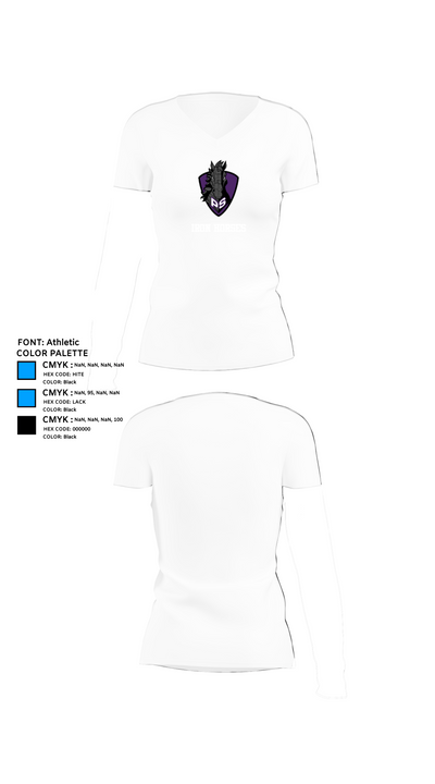 Iron Horses 72437036 Women's Short Sleeve V-neck Shirt - 18