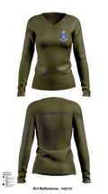 Pershing Rifles Kilo 8 88766737 Women's Long Sleeve V-neck Shirt - 106