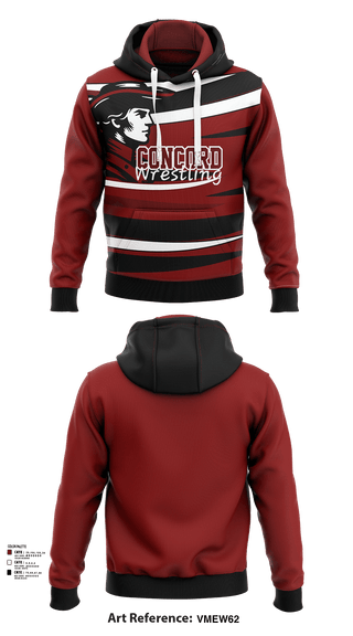 Hoodie, Concord Raiders, Wrestling, Teamtime, Team time, sublimation, custom sports apparel, team uniforms, spirit wear, spiritwear, sports uniforms, custom shirts, team store, custom team store, fundraiser sports, apparel fundraiser