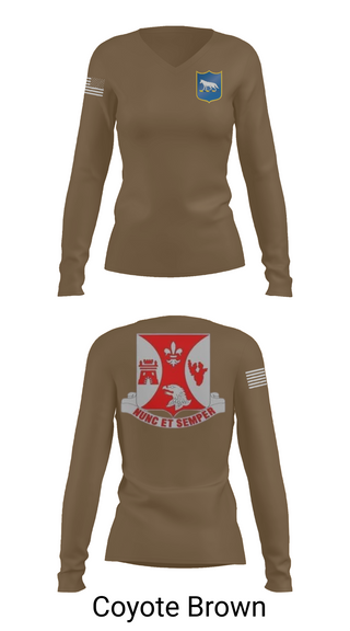 Womens Long Sleeve Vneck Shirt, 2/196th RTI, , Teamtime, Team time, sublimation, custom sports apparel, team uniforms, spirit wear, spiritwear, sports uniforms, custom shirts, team store, custom team store, fundraiser sports, apparel fundraiser
