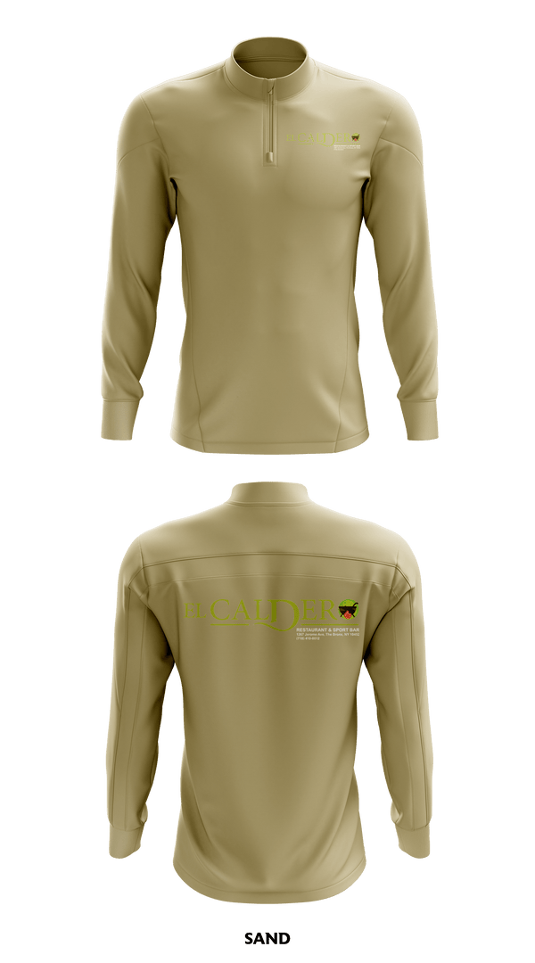 Quarter Zip Jacket, El Caldero Restaurant Sport Bar, , Teamtime, Team time, sublimation, custom sports apparel, team uniforms, spirit wear, spiritwear, sports uniforms, custom shirts, team store, custom team store, fundraiser sports, apparel fundraiser