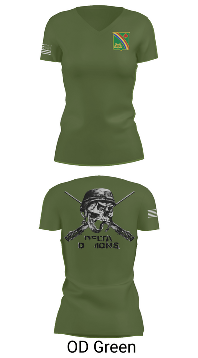 1st Battalion 69th Infantry Regiment 40459574 Women's Short Sleeve V-neck Shirt - 48
