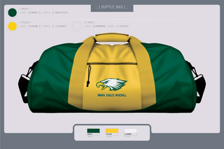 Duffle Bag, Omaha Eagles Baseball, Baseball, Teamtime, Team time, sublimation, custom sports apparel, team uniforms, spirit wear, spiritwear, sports uniforms, custom shirts, team store, custom team store, fundraiser sports, apparel fundraiser