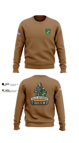 Crew Neck Sweatshirt, D Co 436th CA BN, , Teamtime, Team time, sublimation, custom sports apparel, team uniforms, spirit wear, spiritwear, sports uniforms, custom shirts, team store, custom team store, fundraiser sports, apparel fundraiser