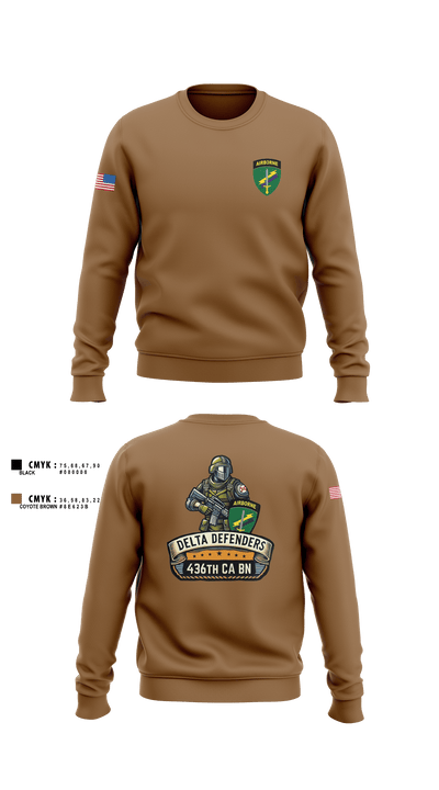 D Co 436th CA BN 62553628 Crew Neck Sweatshirt - 1
