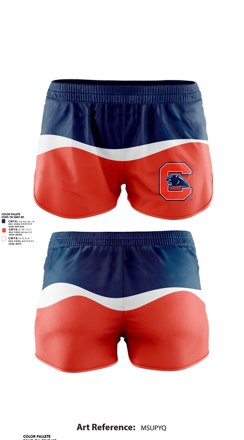 Womens Shorts, Chapman High School Track and Field, Track & Field, Teamtime, Team time, sublimation, custom sports apparel, team uniforms, spirit wear, spiritwear, sports uniforms, custom shirts, team store, custom team store, fundraiser sports, apparel fundraiser