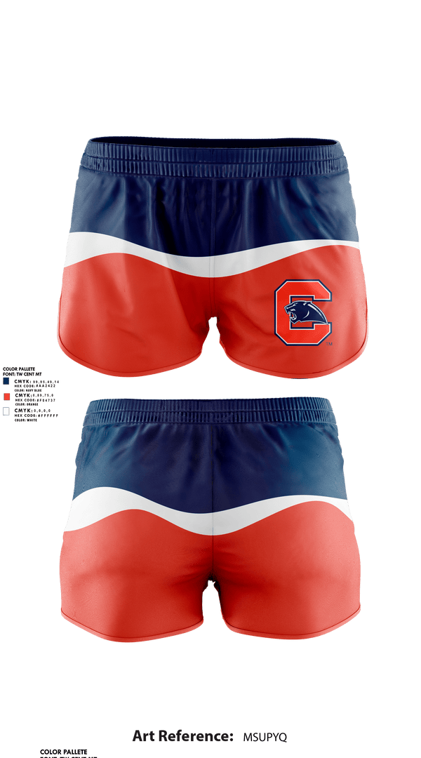 Womens Shorts, Chapman High School Track and Field, Track & Field, Teamtime, Team time, sublimation, custom sports apparel, team uniforms, spirit wear, spiritwear, sports uniforms, custom shirts, team store, custom team store, fundraiser sports, apparel fundraiser