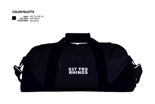 Duffle Bag, 837 TRS Rhinos, Air Force, Teamtime, Team time, sublimation, custom sports apparel, team uniforms, spirit wear, spiritwear, sports uniforms, custom shirts, team store, custom team store, fundraiser sports, apparel fundraiser