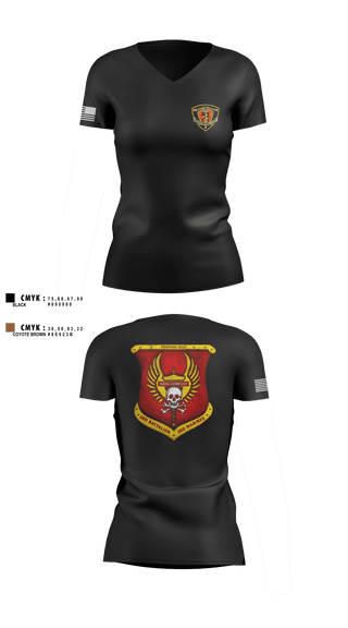 Womens Short Sleeve Vneck Shirt, 3rd Battalion 3rd Marines India Co., , Teamtime, Team time, sublimation, custom sports apparel, team uniforms, spirit wear, spiritwear, sports uniforms, custom shirts, team store, custom team store, fundraiser sports, apparel fundraiser