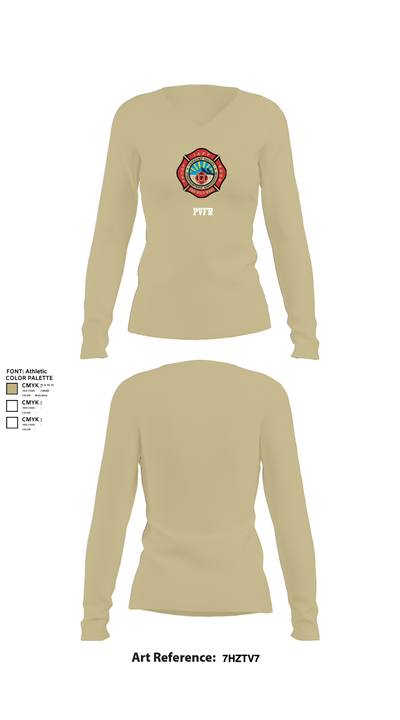 PVFR 80552354 Women's Long Sleeve V-neck Shirt - 82