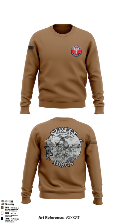 345th Medical Company Ground Ambulance 11414696 Crew Neck Sweatshirt - 1