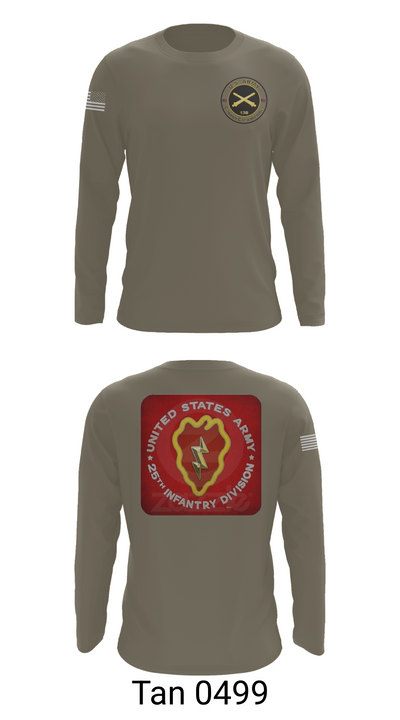 25th infantry division C-Btry 1/8 FA 8241745 Long Sleeve Performance Shirt 66
