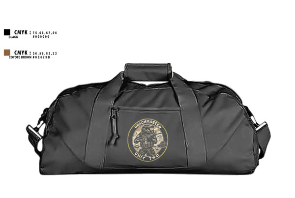 Duffle Bag, BEACHMASTER UNIT TWO, , Teamtime, Team time, sublimation, custom sports apparel, team uniforms, spirit wear, spiritwear, sports uniforms, custom shirts, team store, custom team store, fundraiser sports, apparel fundraiser