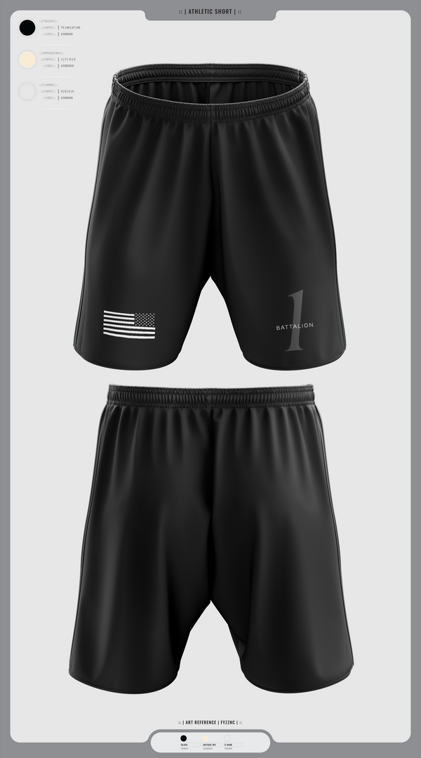 Athletic Shorts With Pockets, Battalion 1, , Teamtime, Team time, sublimation, custom sports apparel, team uniforms, spirit wear, spiritwear, sports uniforms, custom shirts, team store, custom team store, fundraiser sports, apparel fundraiser