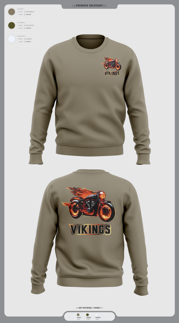 Crew Neck Sweatshirt, Vikings, , Teamtime, Team time, sublimation, custom sports apparel, team uniforms, spirit wear, spiritwear, sports uniforms, custom shirts, team store, custom team store, fundraiser sports, apparel fundraiser