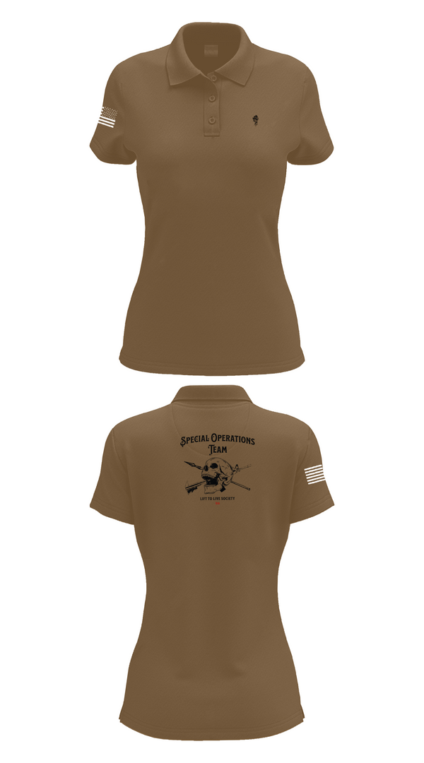 Womens Short Sleeve Performance Polo, Special Operations Team, , Teamtime, Team time, sublimation, custom sports apparel, team uniforms, spirit wear, spiritwear, sports uniforms, custom shirts, team store, custom team store, fundraiser sports, apparel fundraiser