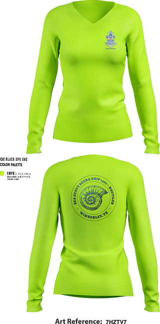 Womens Long Sleeve Vneck Shirt, Scuba Ship 1492, Swimming, Teamtime, Team time, sublimation, custom sports apparel, team uniforms, spirit wear, spiritwear, sports uniforms, custom shirts, team store, custom team store, fundraiser sports, apparel fundraiser
